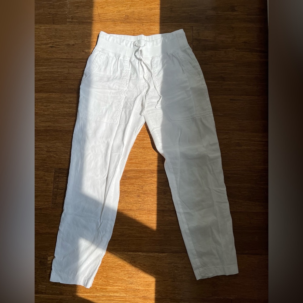 Loft White Linen Pants size XS